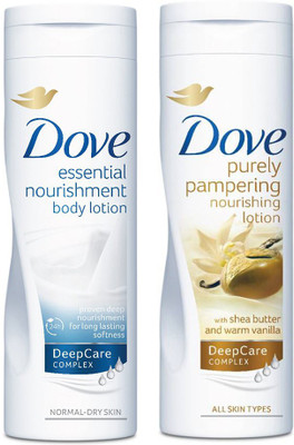 

Dove Essential Nourishment and Purely Pampering Body Lotion 400ml(800 ml)