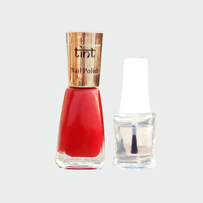 

Tint Tomato Red Nail polish + Top Coat Black