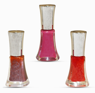 

Akshat No Fading Longest Lasting Ever Nail Polish Set Of 3 (BT-04) MULTICOLOR(Pack of 3)