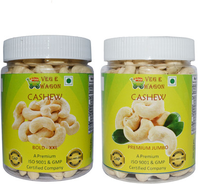 

Veg E Wagon Cashew Bold XXl & Cashew Premium Jumbo (250 Each) Cashews(500 g, Plastic Bottle)
