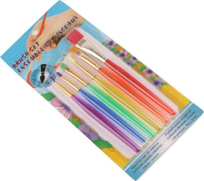 HOTCHPOTCH Set of 6, Multicolor artist brushes(Set of 6, Multicolor)