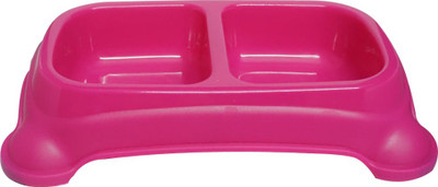 

Bluerider square Plastic Pet Bowl(900 ml Pink)