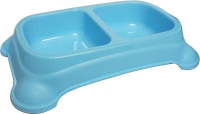 

SHOPTICO square Plastic Pet Bowl(900 ml Blue)