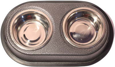 

Delicacy Pet Food & Supplies Square Stainless Steel Pet Bowl(920 ml Multicolor)