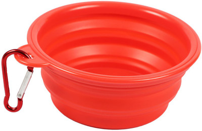 Falcon18 Round Silicone Pet Bowl(350 ml Red)