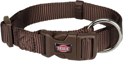 

Trixie Premium Collar, L-XL: 40-65cm/25mm, Mocca Plain Dog Collar Charm(Mocha, Solid)