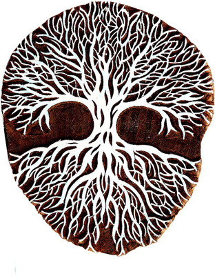 FANCY HANDICRAFT Fine Tree Of Confidence Wooden Printing Stamp Block Hand-Carved for Saree Border Making Pottery Crafts Mehandi Printing Printing Blocks(Pack of 1)