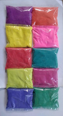 vasudhev Pack of 10 Rangoli Powder(Multicolor)