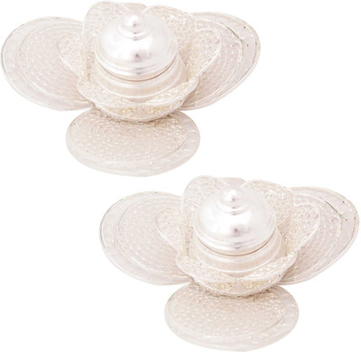 

Panchal Choice Aluminium Decorative Platter(Silver, Pack of 2)