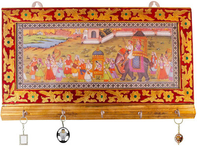 

Panchal Choice Wooden Decorative Platter(Multicolor)