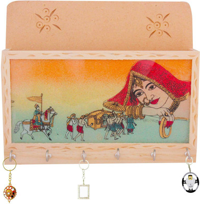 

Panchal Choice Wooden Decorative Platter(Multicolor)