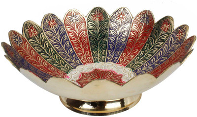 Little Jaipur Brass Fruit & Vegetable Basket(Gold)
