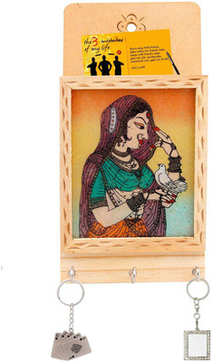 

Halowishes Decorative Showpiece - 19 cm(Wooden, Multicolor)