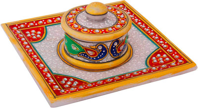 

Little Jaipur Marble Tray Jewellery Box Vanity Box(Multicolor)