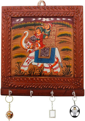 

Panchal Choice Wooden Decorative Platter(Multicolor)