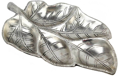 

Panchal Choice Aluminium Decorative Platter(Silver)