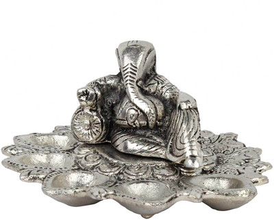 

Panchal Choice Aluminium Decorative Platter(Silver)