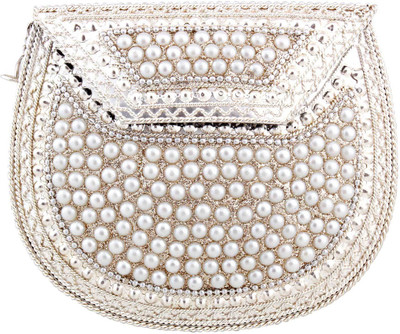 

Halowishes Party Silver Clutch