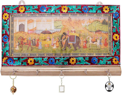 

Panchal Choice Wooden Decorative Platter(Multicolor)