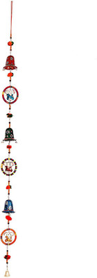 

Indigocart Rajasthani Ganesha & Bells Door Hanging Handicraft Decorative Showpiece - 114.3 cm(Paper Mache, Multicolor)