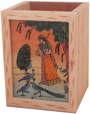 

Chesta Enterprises 1 Compartments Wooden Pen Stand(Multicolor)