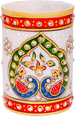 

Little Jaipur 1 Compartments Marble Pen Stand(Multicolor)