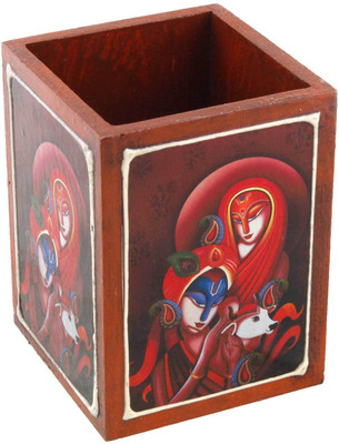 

Chesta Enterprises 1 Compartments Wooden Pen Stand(Brown)