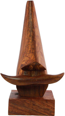 

Indigocart Stylish Nose Spectacle Stand Showpiece Handicraft Gift Decorative Showpiece - 15.24 cm(Wooden, Brown)