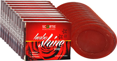 

scortis HerboShine Bathing Bar of Rose for Soft Glowing Skin(800 g, Pack of 10)