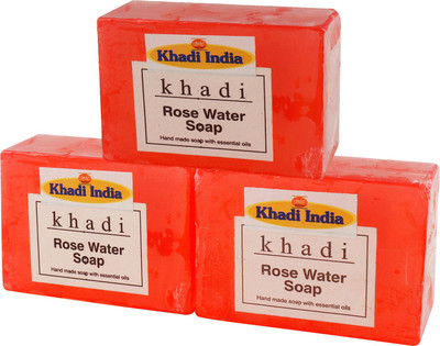 

Khadi India Santosh Rose water Harbal body Wash Soap (Ayurvedic Hand Made) (Pack of 3)(375 g, Pack of 3)