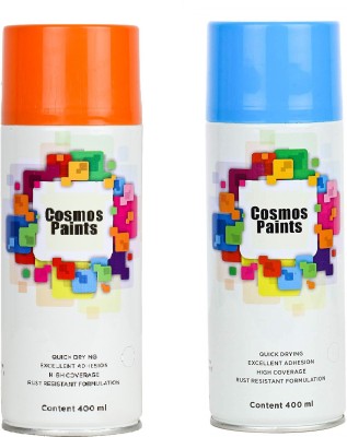 Cosmos Paints Hanuman Orange & Blue Spray Paint 400 ml(Pack of 2)