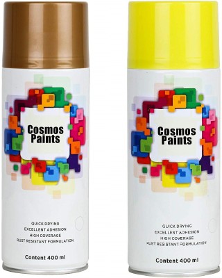 Cosmos Paints Yellow Spray Paint 400 ml(Pack of 2)