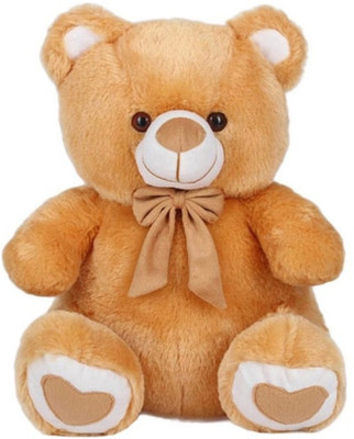 Nihan Enterprises Soft & Cute Brown Color Teddy Bear with Bow - 45 CM - 45 cm(Brown)