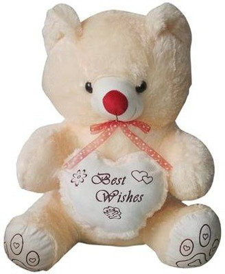 

Nihan Enterprises Soft & Cute Cream Color With Hreat Best Wishes Teddy Bear - 45 CM - 45 cm(Beige)