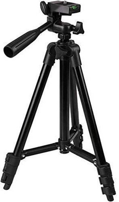 

Mobone 3120 Mobile Universal Portable Foldable Professional Stand Compatible with All Smartphone & DSLR, Camera Tripod(Black, Supports Up to 1500)