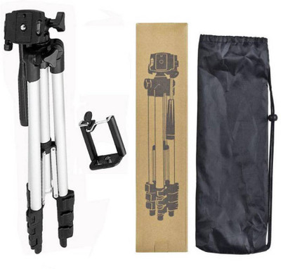 WDS Portable Attractive Design 3110 Mobile & Camera Tripod Tripod (Silver & Black, Supports Up to 1000 g) Tripod(Black, Silver, Supports Up to 1500 g)