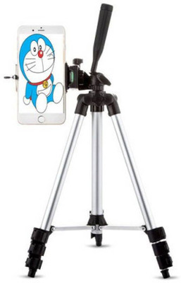 

WDS Tripod-3110 Portable Adjustable Aluminum Lightweight Camera Stand Tripod (Silver & Black, Supports Up to 1500) Tripod(Black, Silver, Supports Up to 1500 g)