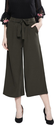 HARPA Flared Women Dark Green Trousers