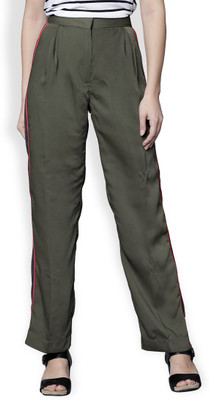Tokyo Talkies Regular Fit Women Black Trousers