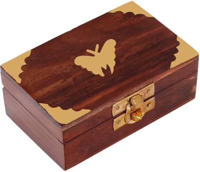 

Craft Art India Jewellery Box Jewelery Case Chest Storage Vanity Decorative Handmade Wooden {SIze(Inch):2x5x3 /200 GR/CHD435} Jewellery Vanity Box(Brown)