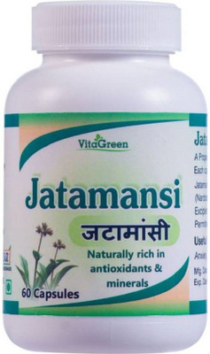 

VitaGreen Jatamansi -500 mg- 60 Capsules bottle pack(500 mg)