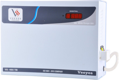 

VEEYES VS-490D TB Voltage Stabilizer for Air conditioners upto 1.5 TN (Working Range : 90V - 300V)(Off White)