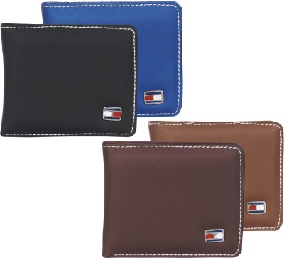 Mundkar Boys Casual Black, Brown, Blue, Maroon Artificial Leather Wallet(6 Card Slots, Pack of 4)