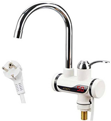 

ROBMOB 1 L Instant Water Geyser(White, fresh Instant Water Heater, Electric Tankless Tap Warm Water Kitchen Digital Heating Fast Electric Heater Instant Water Tap Pillar Tap Faucet (Single Handle Installation Type))