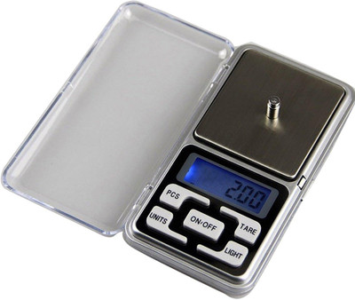 

Aryshaa Premium Quality Pocket Size Digital Mini Scale for Upto 200 Grams For Home and Commercial Purpose Weighing Scale(Silver)