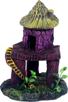 

Aquapetzworld Decorative Hut with Air Stone for Aquarium Decoration Laterite Unplanted Substrate(Multicolor)
