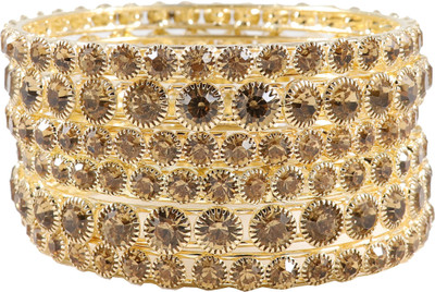 NMII Metal Zircon Bangle Set(Pack of 6)