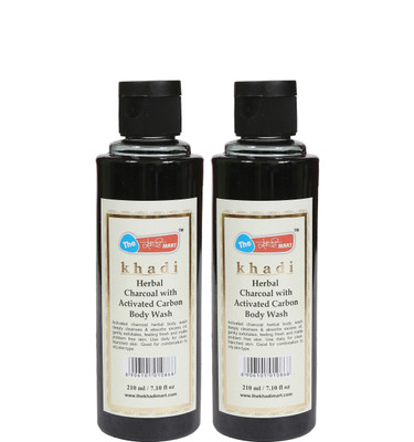 

The Khaadi Mart The Khadi Mart Herbal (Charcol with Activated Carbon) Body Wash - (Pack of 2) - 420 ML(420 ml, Pack of 2)