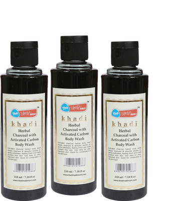 

The Khaadi Mart The Khadi Mart Herbal (Charcol with Activated Carbon) Body Wash - (Pack of 3) - 630 ML(630 ml, Pack of 3)