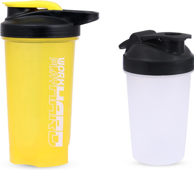 ALLIEDSALESINDIA 700 ml Plastic Shaker(Pack of 2, White, Yellow)